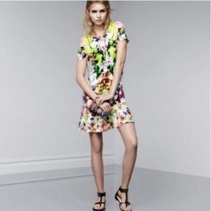 EUC Prabal Gurung x Target Floral Abstract Art Flutter T-Shirt Dress M